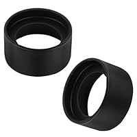 2 Stück Gummi-Okularabdeckung, Gummi-Augenabdeckung für Ferngläser Augenschutzkappen Schutzabdeckung Okularabdeckung Augenmuscheln Ersatz für 32-36 mm Flachwinkel-Stereomikroskope (Schwarz)