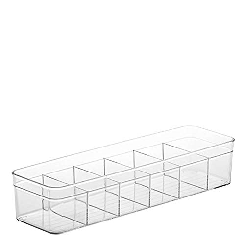 COLMEIA ORGANIZADORA DE ACRÍLICO 6 DIVISÓRIAS 35X10X7CM