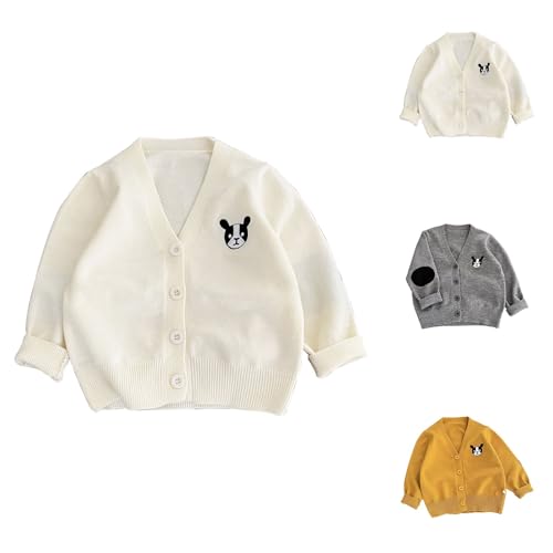 Boys Girls Cardigan Knit Sweater Toddler Kids Uniform Cute Graphic Lightweight Cable Cardigans Fall Winter Sweaters