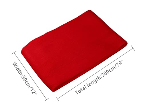 Allegra K Women Winter Scarf Warm Knitted Long Rectangle Shape Stylish 200X30Cm/79X12 Red #TOP3