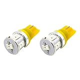 Alla Lighting High Power 5730 SMD T10 Wedge 194 168 2825 W5W LED Light Bulbs (Yellow)