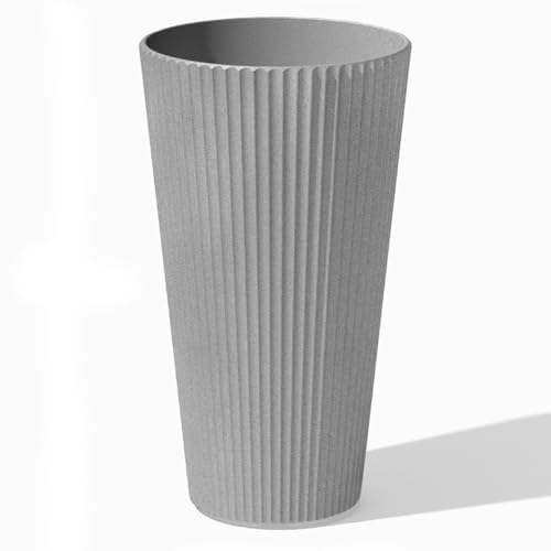 Image of Veradek Demi Series Tall Planter - Tall Tapered Outdoor Planter with Shelf