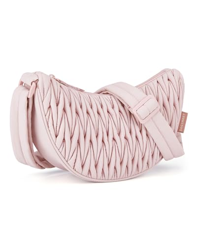 Image of BAGSMART Small Crossbody Bags for Women, Quilted Crossbody Handbags with Adjustable Straps, Puffer Travel Purses Shoulder Bag