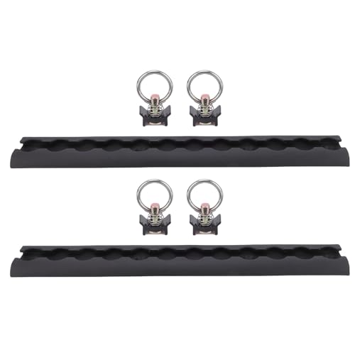 Rail d'arrimage en aluminium anodisé robuste Zerodis avec 4 anneaux robustes