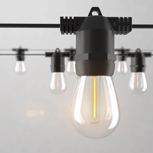 alitade 96FT LED Outdoor String Lights with Dimmer & Timer, Shatterproof IP65 Waterproof Patio Lights for Christmas, Party, Wedding Decoration