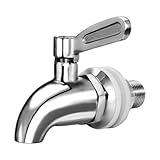 BlissfulAbode Dispensador de bebidas, llave de repuesto, acero inoxidable, dispensador, cerveza fría