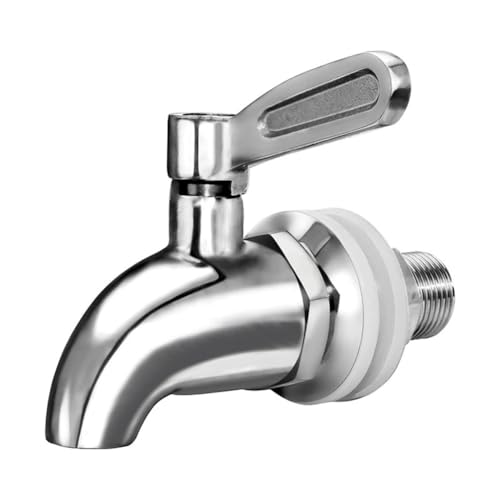 BlissfulAbode Dispensador de bebidas, llave de repuesto, acero inoxidable, dispensador, cerveza fría