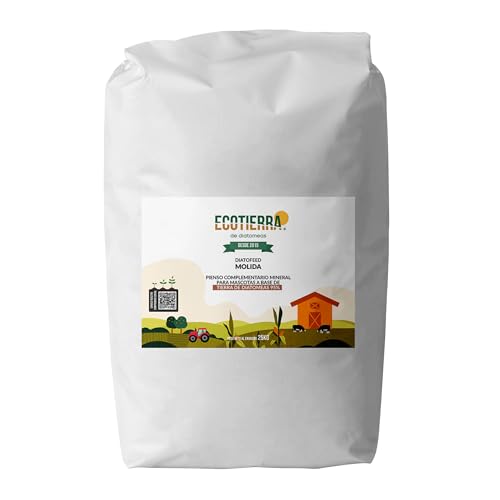 ECO Tierra de Diatomeas® 25kg - Complemento Mineral a Base de Diatomeas, Sin Calcinar, para Alimentación Animal - Seguridad, Calidad y Compromiso Desde 2015 - MO25