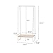 IRIS USA Clothes Rack for Hanging Clothes with Bottom Wood Shelf, Freestanding Clothing Rack, Easy to Assemble Garment Rack, Metal, Sturdy Design, Multipurpose, Small Space Storage Solution, White
