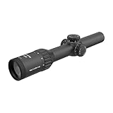Vector Optics Continental 1-6x24 Fiber LPVO Rifle Scope, 30mm Tube, CQB Riflescope, Illuminated Reticle, 90% Light Transmission, Designed for AR Tactical Competition Hunting, Lock Turret, SCOC-44