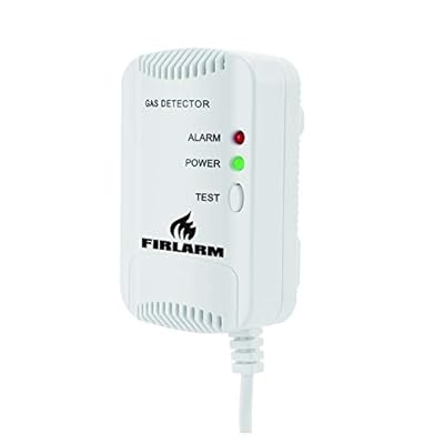 Firlarm - Detector de Gas, Alarma de Gas LPG/Gas Natural/Ciudad, Monitor de Gas butano propano de metano, Advertencia de luz estroboscópica Monitor, Sensor de Fugas de Gas enchufable (Blanco) | Ya disponible en tu tienda friki favorita! En mundofriki.es!