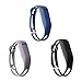 Hotodeal Replacement Bands for Fitbit Flex, Fashion Adjustable Silicone Wristband, Hollowed Design with Secure Metal Clasp, Prevent Tracker Falling Off, Comfortable, Pack of 3 (Black+Blue+Grey)