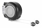 Retractable Clothes Line Wall Mounted, 30 Metres Twin Cable (2 x 15m), Heavy Duty Indoor Outdoor Washing Line, Space Saving Laundry Dryer, Black