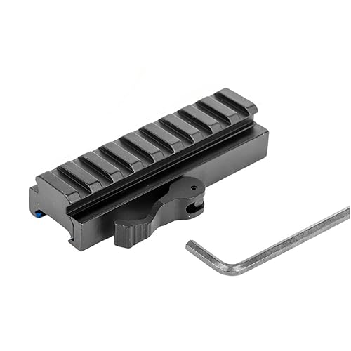 HOUSON Aluminum M Lok Picatinny Rail, Picatinny Riser Rail Mount Dovetail 20 mm Conversion to 20 mm KC15