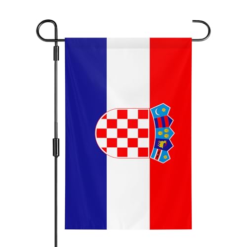 Croatia Garden Flag 12x18 Inch Double-Sided Vivid Color Croatian Flag Indoor and Outdoor Decor for Yard Lawns Streets Parade Celebration Activities