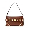 Bolsa Feminina Luxuosa Couro Sintético Moderna Reveillon, Passeio, Moda Original ALWY (Marrom)