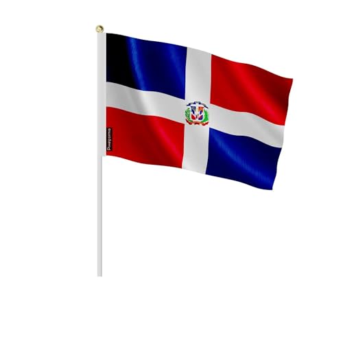 Drapeau République dominicaine 14x21cm lot de 100 pour décoration rapide