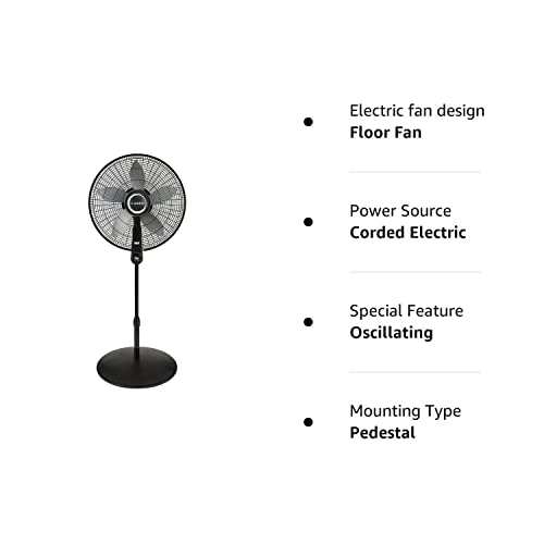 Lasko 20" Oscillating Remote Control Pedestal Fan #TOP4