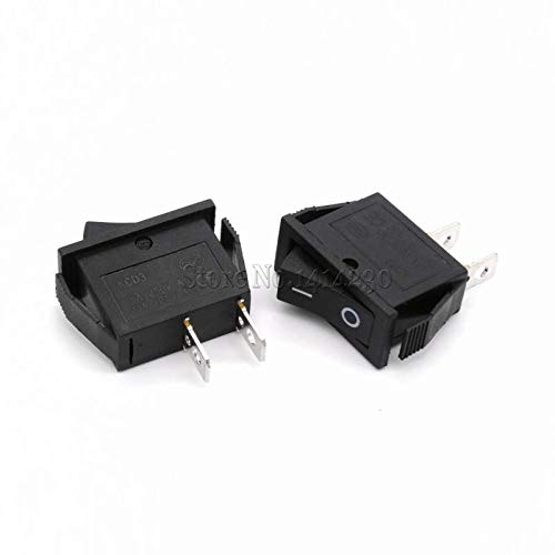 Switches 10Pcs Rocker Switch 16A 250V 20A 125VAC 2Pin Reset Switch Momentary Push Button Switch KCD3 15x32 mm Power Switch