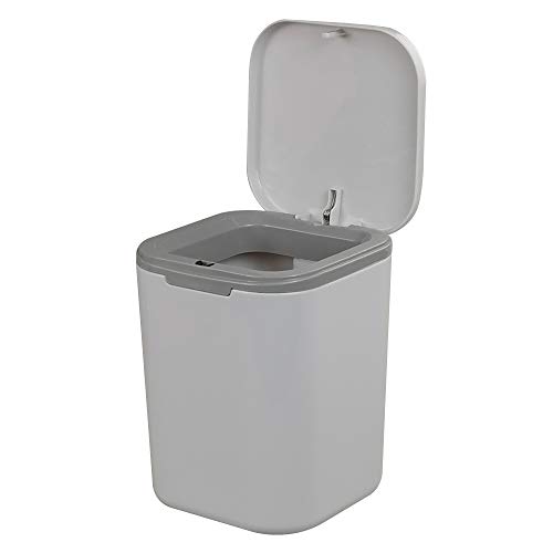Hommp Recycled Tiny Desktop Trash Can, Car Waste Can, 0.5 Gallon (Gray)