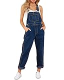 Vetinee Overalls Women Denim Jumpsuit for Women Nightfall Blue Size X-Large Fits UK Size 20 - UK Size 22