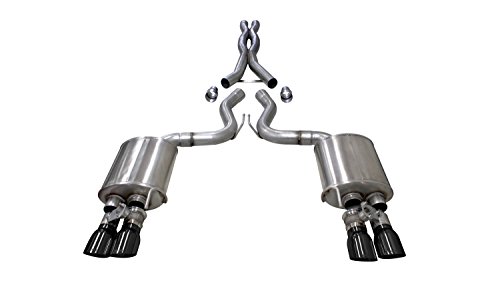 CORSA EXHST 2018-2019 Ford Mustang Gt 3.0" Dual Rear Exit Valve Cat-Back Exhaust System with Twin 4.0" Tips (21001) Sport - Extreme Sound Levels