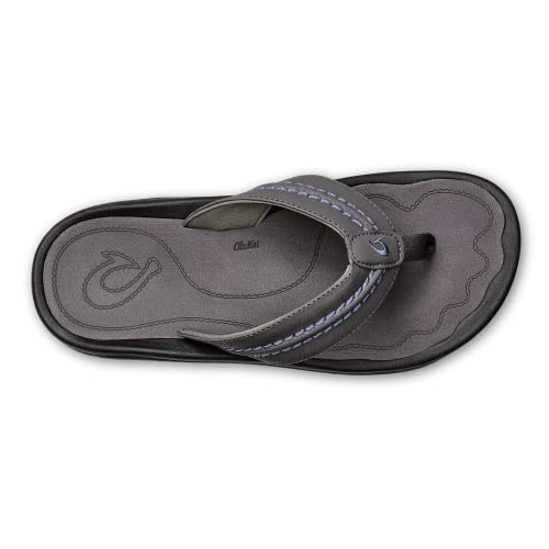 Image of OLUKAI Hokua Men's Beach Sandals, Quick-Dry Flip-Flop Slides, Water Resistant & Wet Grip Rubber Soles, Compression Molded Footbed & Soft Comfort Fit