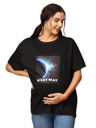 Image of The Mom Store Mom T-Shirt | Cotton | Pre and Post Pregnancy | Quirky Statements | Comfortable | Oversized