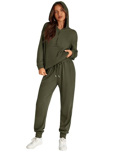 Image of BTFBM Women's Two Piece Tracksuit Fall Long Sleeve Zip Up Hoodie Sweatshirt Long Pants Drawstring Outfits Jogger Sets