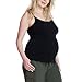Motherhood Maternity Women's Clip Down Nursing Tank Top Cami, Black, Small