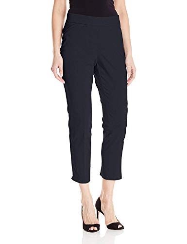 Briggs New York Women's Super Stretch Millennium Slimming Pull-on Ankle Pant, Black, 12