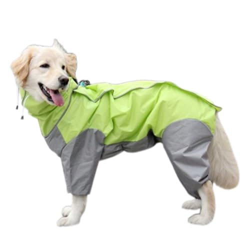 ドッグウェア 犬服 犬用レインコート 中型犬 大型犬 雨合羽 防水 軽量 通気 雨具 帽子付き レインポンチョ 犬 カッパ 梅雨の日 お散歩用 手入れ簡単 洗える 着脱簡単 (22,B)
