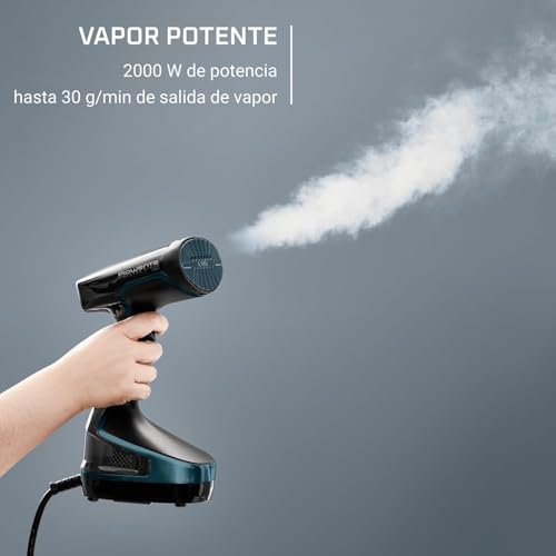 Rowenta Steam Force, Cepillo de vapor 2000 W, Vapor continuo 30 g/min, Golpe de vapor de 90 g/min, Rápido calentamiento Higieniza y desinfecta, 2 ajustes de vapor, Negro/Plata, DR8250 - imagen 6