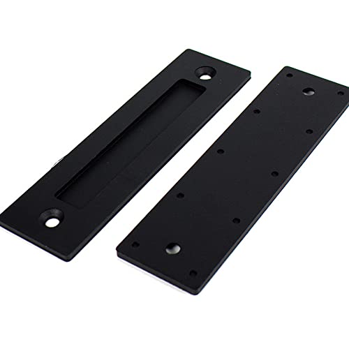 YANGHX Barn Door Handle 30cm Pull Handle for Sliding Barn Door Heavy-Duty Materials (Square), Black - Image 4