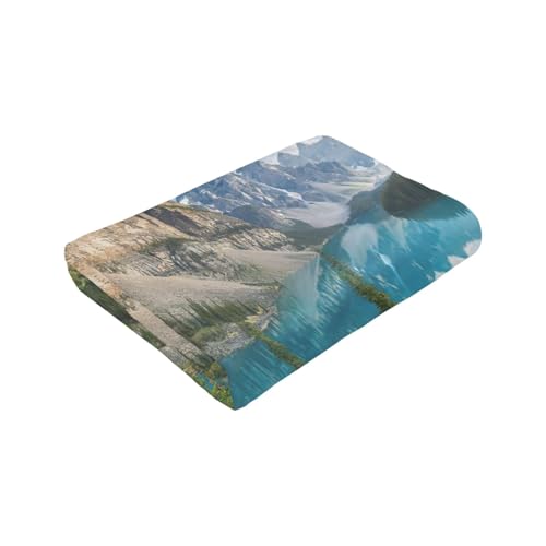 Couverture en micro-polaire Mountains plaid lit et canapé pliable