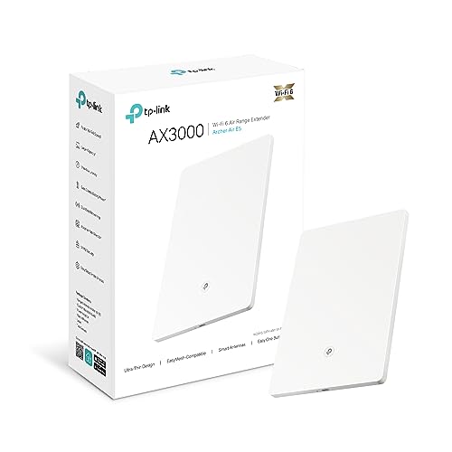 TP-Link Wi-Fi 6 AX3000 Dual-Band Wi-Fi 6 Air Range Extender, Gigabit Port, Ultra-Thin and Minimalist Design, OneMesh™ Supported, WPA3 Security,Easy