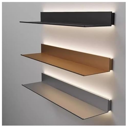 Moderno scaffale da parete a LED con illuminazione integrata, elegante espositore per soggiorno, bar e decorazione della casa, design salvaspazio e accattivante
