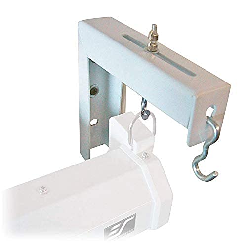 Elite Screens 90" Spectrum Electric Motorized Projector Screen & 6" White Projector Screen L-Brackets, Single Metal Welded Construction, Wall Or Ceiling Mount #TOP4