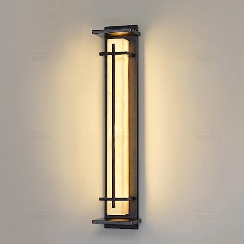 Lampe linéaire LED marbre extérieure 50cm embellit votre entrée de maison
