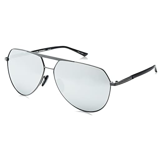 Porsche P8931 Gafas de Sol, Gun, 63 para Hombre