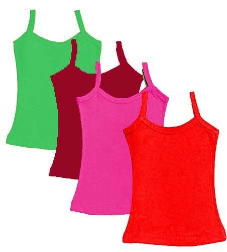 OK INTERPRISES Women's Regular Fit Cotton Camisole Slip Pack OF4-picture-49