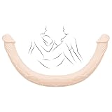 17.5 Inch Double Ended Dildo, Realistic Dildo for Sex Two Head Dildo Adult Toys (Flesh)