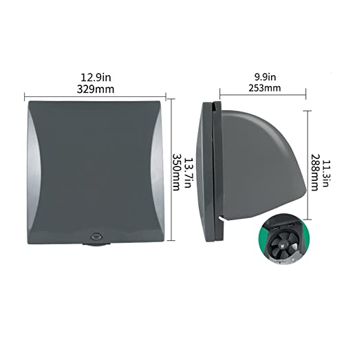 Ventilador de ventilación de 10 pulgadas para cocina extractora de aceite, ventilador de 6 aspas potente con tanque colector de aceite, 30W, 417CFM miniatura 2