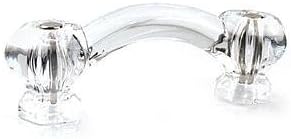 Van Dyke's Restorers Classic Hexagonal Glass Bridge Handle - 3 Inch Boring