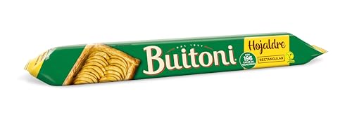 BUITONI Masa Hojaldre Rectangular - Masa Crujiente y Ligera para Tartas, Croissants y Repostería Dulce y Salada - 230g (Refrigerado)