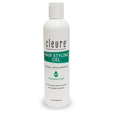 Cleure Lightweight Hair Styling Gel - Hypoallergenic, Fragrance Free for Edge Control to Tame Frizz with Medium Hold (8 fl oz, Pack of 1) Cover