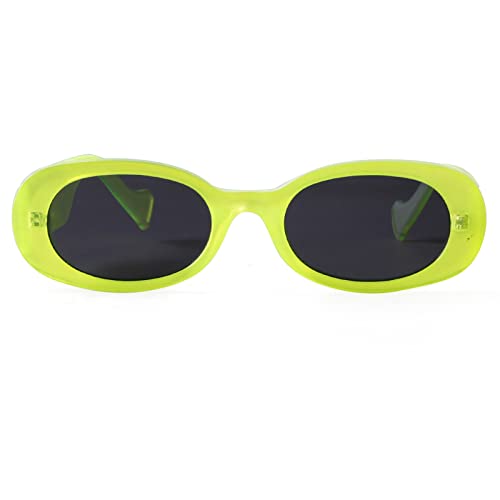 ADE WU Oval Chunky Sunglasses for Women Men 90s Aesthetic Fashion Thick Oval Frame Sun Glasses4