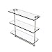 Allied Brass PR-5/16TB 16 Inch Triple Tiered Integrated Towel Bar Glass Shelf, Polished Nickel