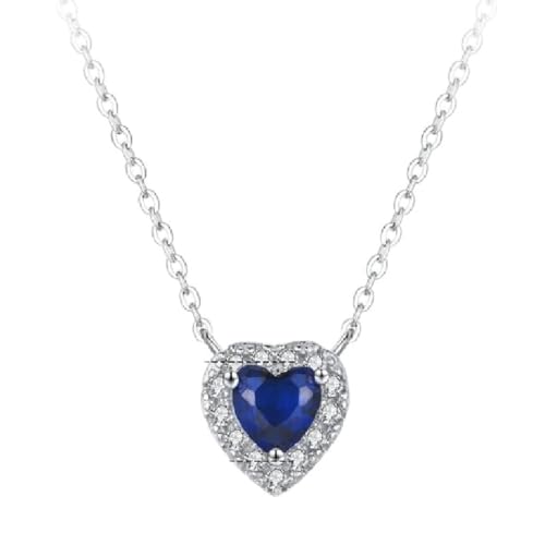Pendentif Cœur Bleu en Argent | Sublimez votre décolleté au quotidien