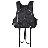 Adjustable Buoyancy Surfing Vest for Adults Men Women, Ripstop Nylon Water Safety Surfing Vest with Quick-Dry Foam Side Zipper for Kayaking Boating Fishing Water Sports Gear(Schwarz)